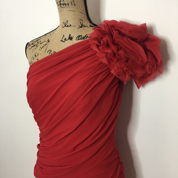 Tadashi Shoji Red Cocktail Dress - Picture 2 of 8